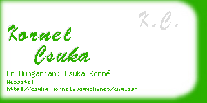kornel csuka business card